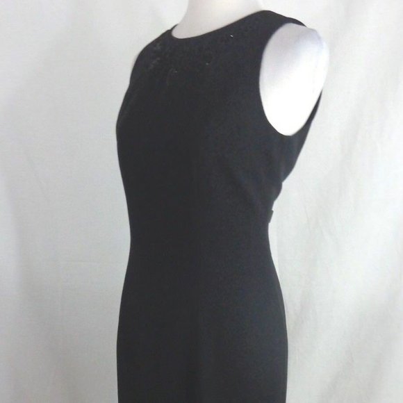 Liz Claiborne NIGHT Black Beaded sz 8 - Picture 3 of 7